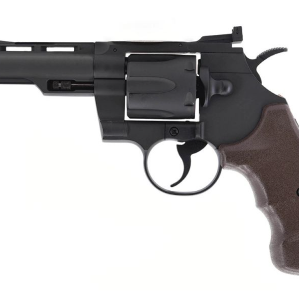 Revolver airsoft Hwasan 1312 CO2 4 inch Full Metal Brown Grip