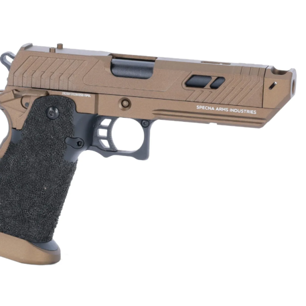 Pistol airsoft GBB Specna Arms SA-VGP21 VAPOR™ Optics Ready Brown – 2 încărcătoare incluse