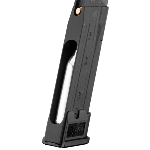 Încărcător pistol airsoft CO₂ 21 bile SIG Sauer P320 M17 – SIG Air / VFC, Black