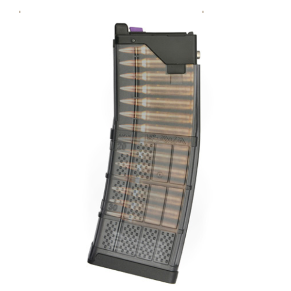 Încărcător airsoft pe gaz (GBBR) 30 bile Lancer L5 AWM 5.56 – TM MWS / CGS – EMG